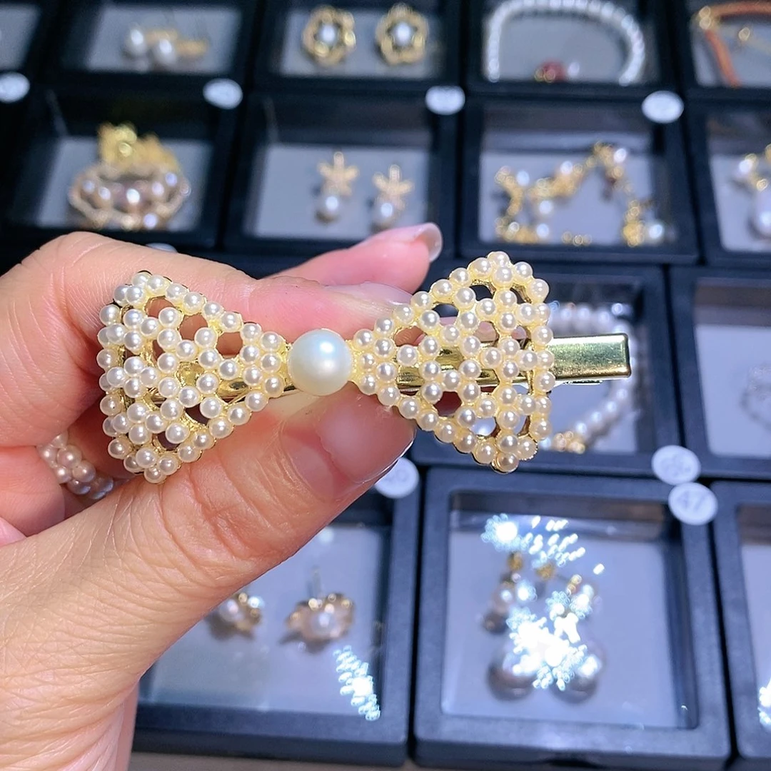 【闪购商品】淡水珍珠发夹35未镶嵌