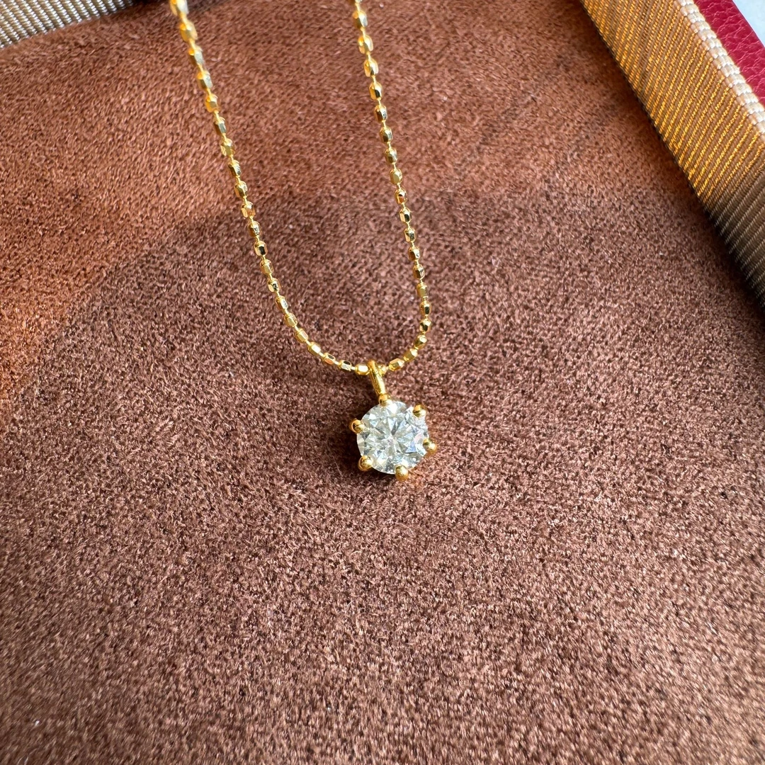 【千盟珠宝】18k 【40分 白月光】经典百搭天然钻豆豆链 ZSXL0283