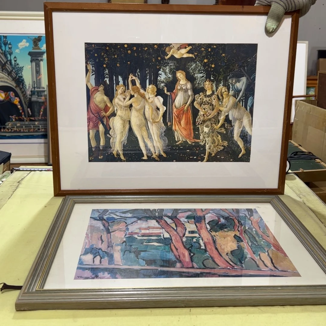 绘画落**声屏风框画空间美学