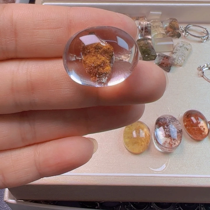 水晶手链银S800镀金镶嵌?***妍