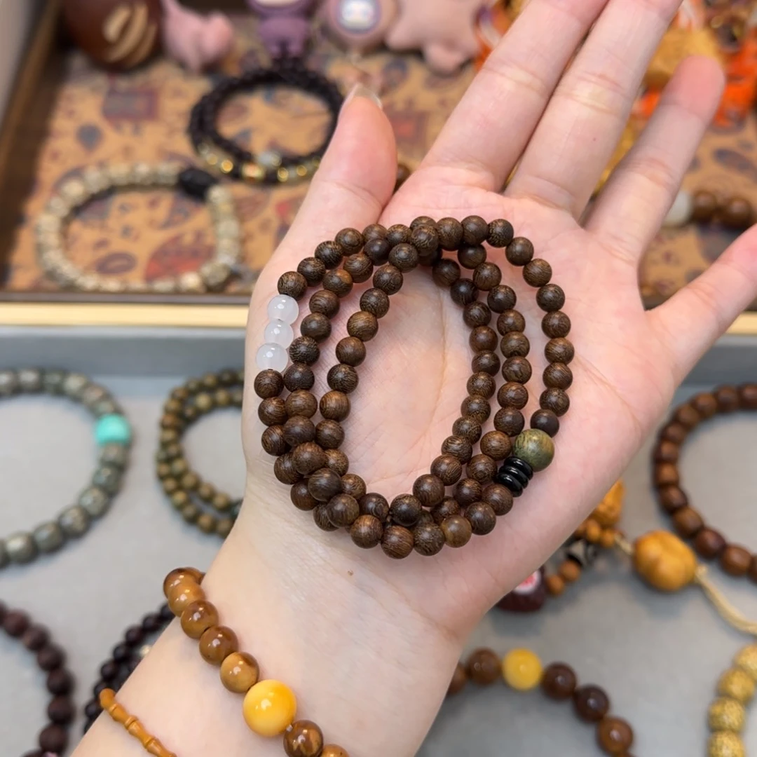 菩提手串/手链三圈金丝檀6mm