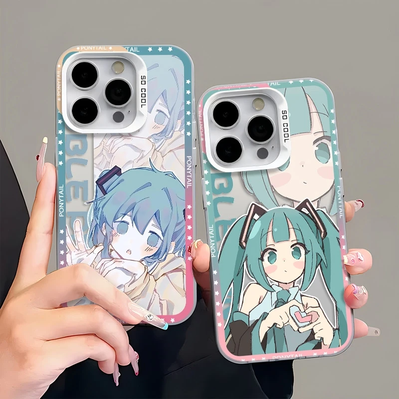 初音未来卡通创意手机壳适配多款机型可爱全包华为p70小米红oppo