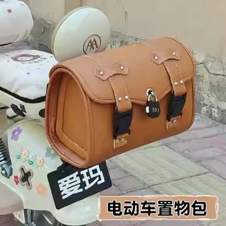 电动车后靠背尾箱包储置物爱玛甜茶晴天专用电瓶车复古后备箱挂包