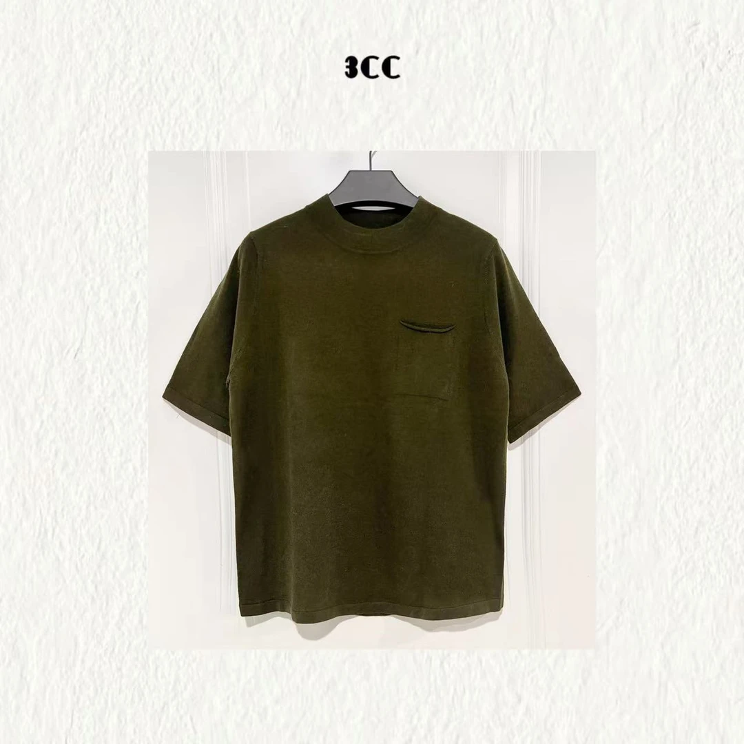 3CC【精纺】极细针织经典极简老钱风羊毛混纺针织上衣女89202