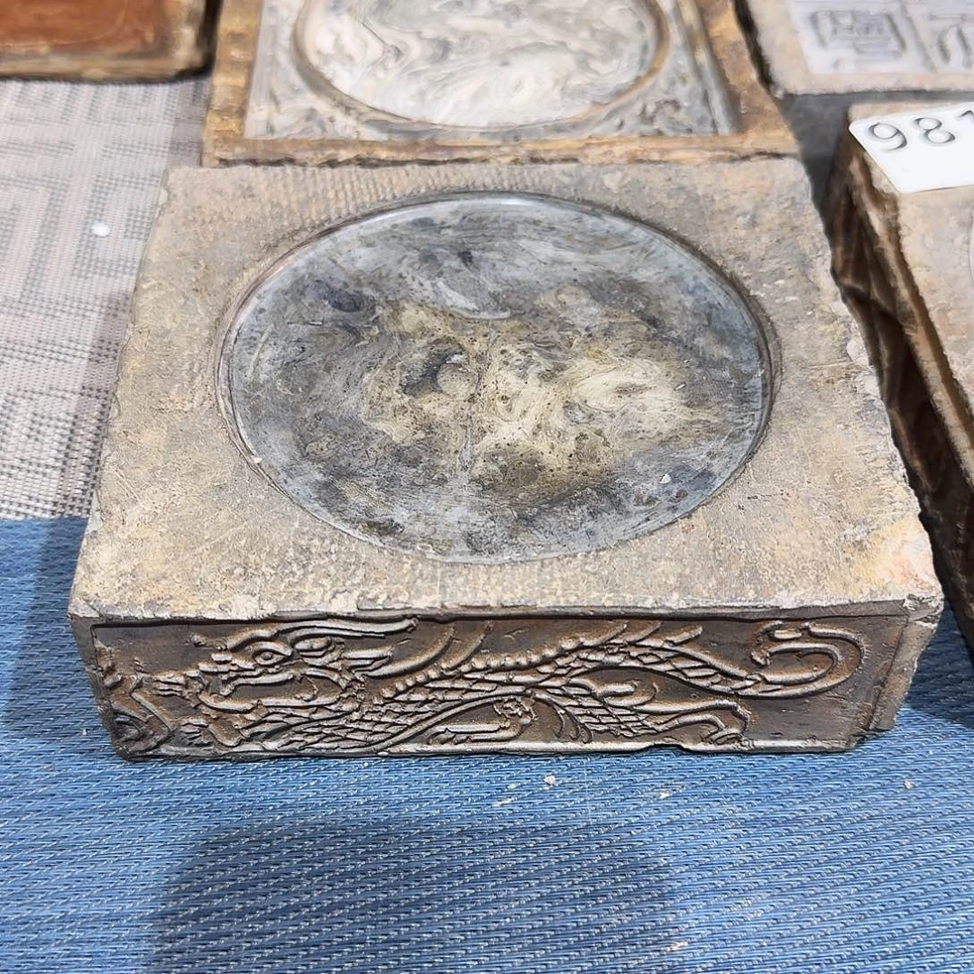 老砖茶台，砚台，画像砖