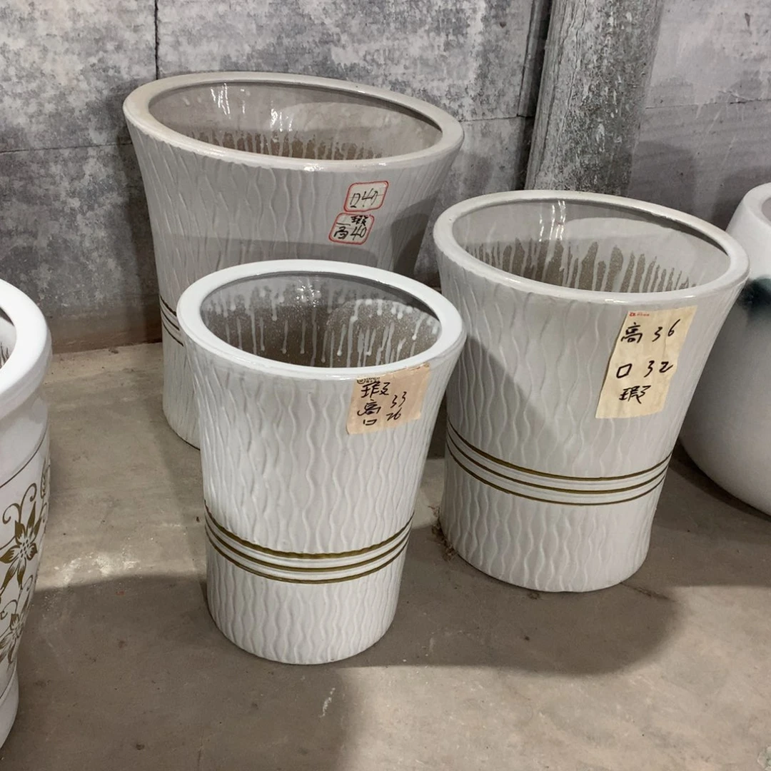 微瑕高温陶瓷花盆