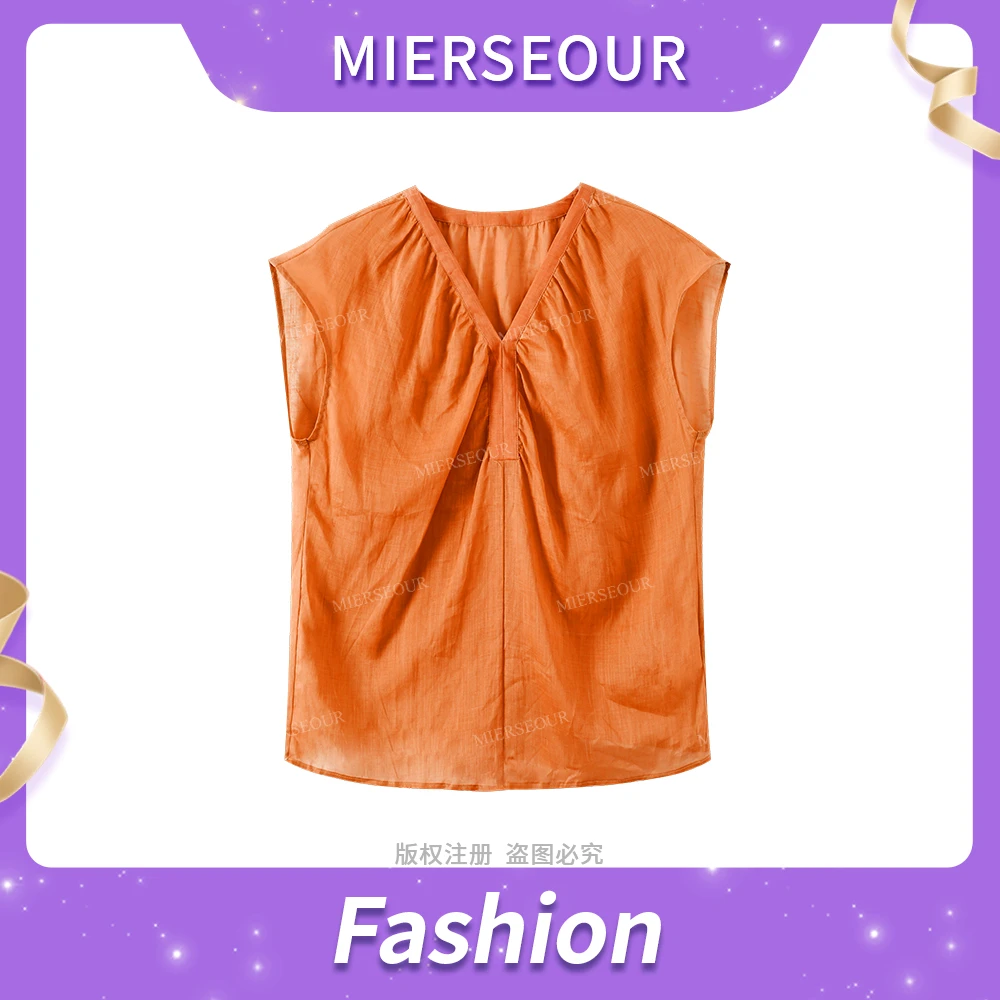 【城市岛屿】100苎麻轻柔设计感气质无袖上衣5986