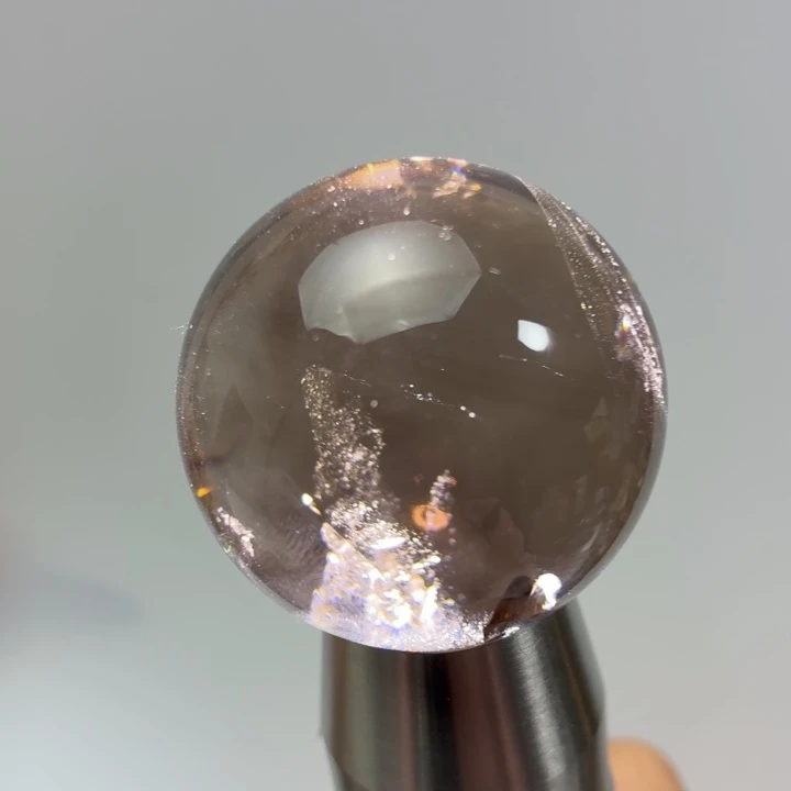 未镶嵌水晶珠宝半成品茶晶隐山35.3mm