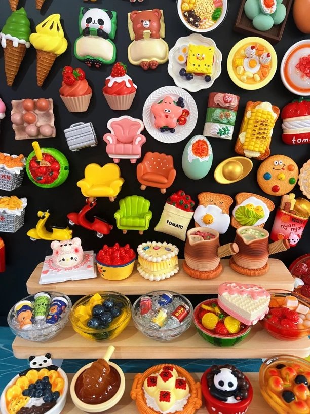 (对对碰直播拆)高品质磁吸食玩冰箱贴