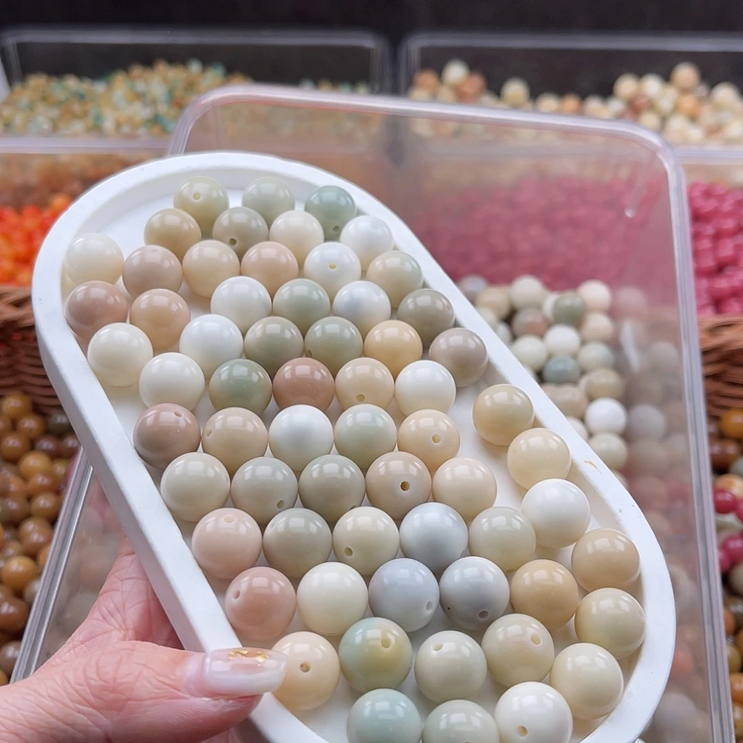 白玉菩提吊坠C/13mm/50+10颗