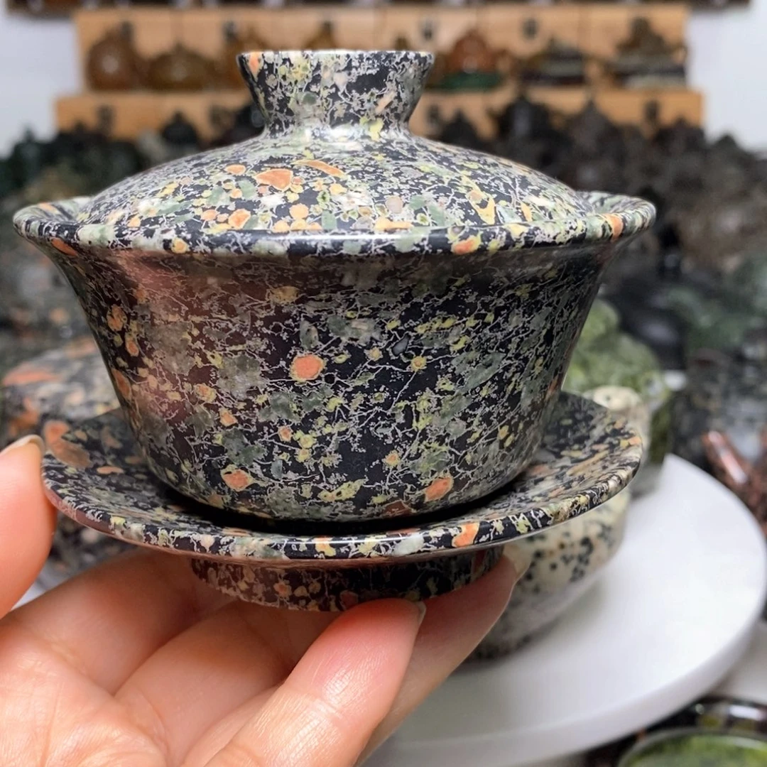 梅花玉高品缠丝料盖碗150cc