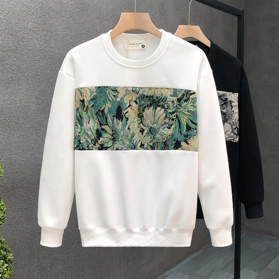 Mandsibil曼德西比利卫衣男款春秋款圆领长袖t恤2025新款男士休闲