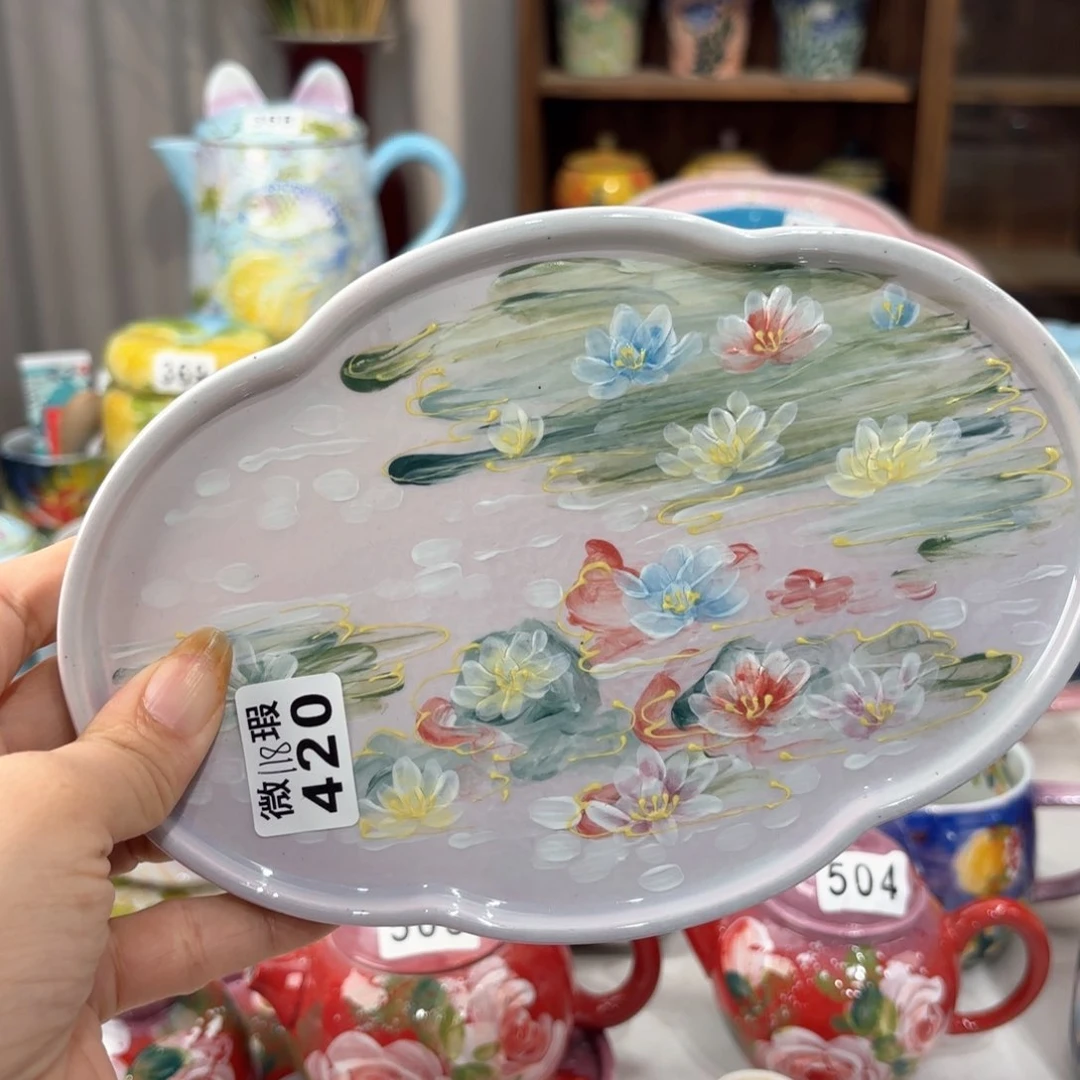 景德镇手绘高温釉下彩陶瓷茶具
