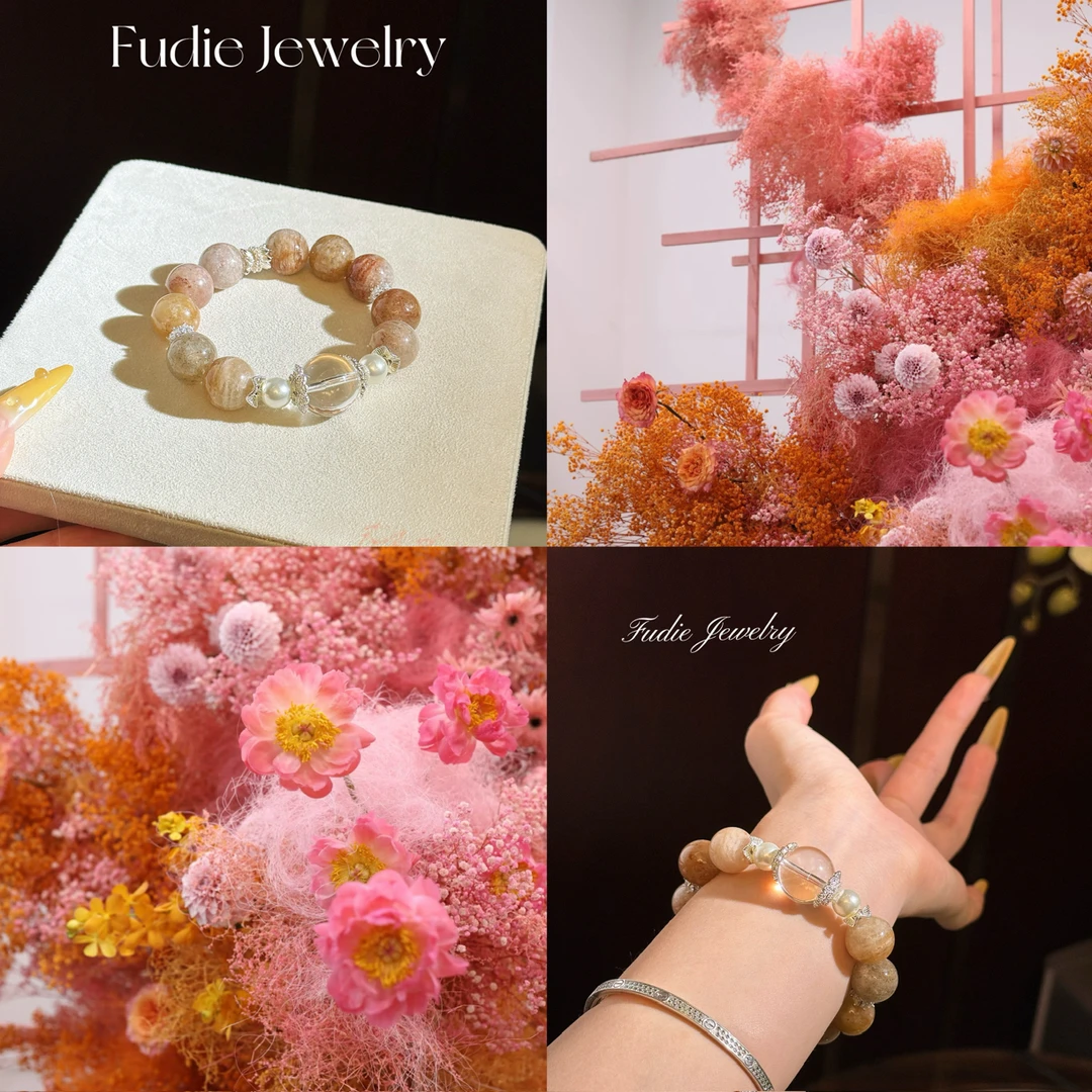 Fudie Jewelry［粉橙幽灵13m］ 水晶 原创DIY设计 多样性发货 1i4a8
