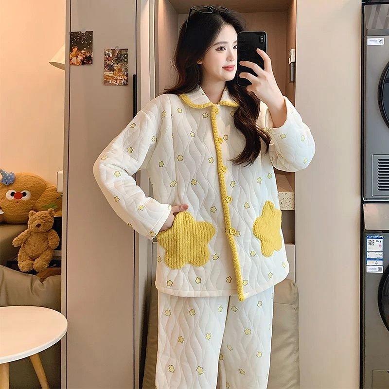 【秋冬-空气棉】怀孕妇睡衣女冬季月子服产后大码哺乳期家居服套装