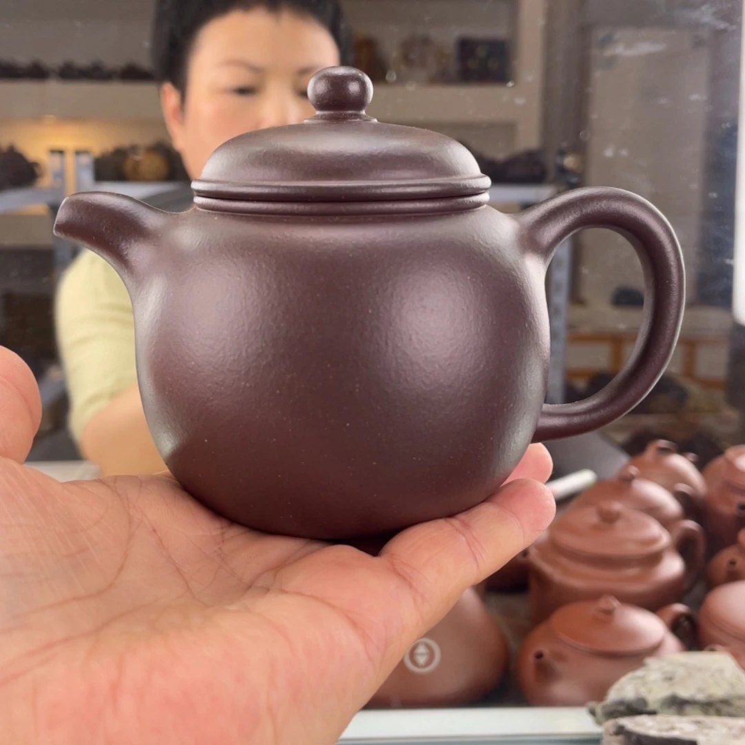 茶壶紫砂大水潭底槽清手磨料匏尊260cc