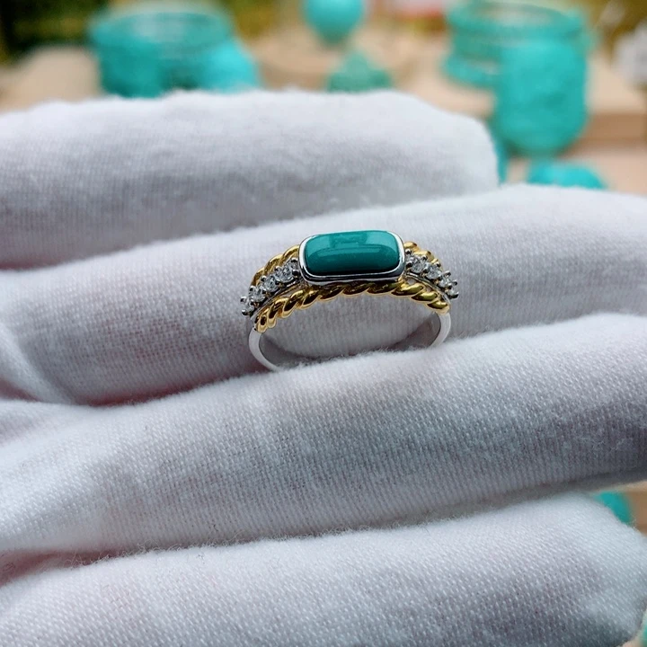 绿松石银S925镶嵌配饰