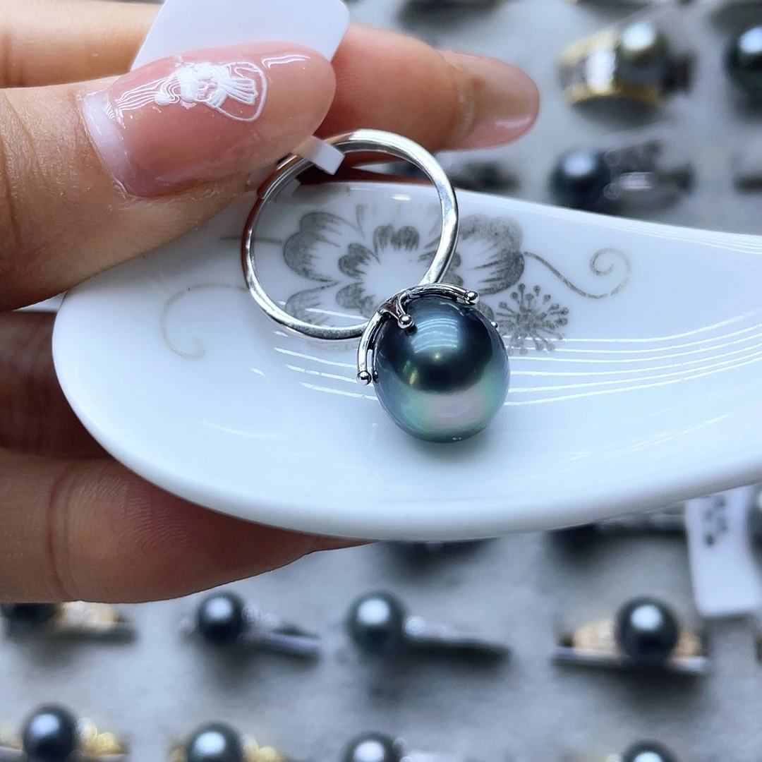 海水珍珠戒指银S925镶嵌