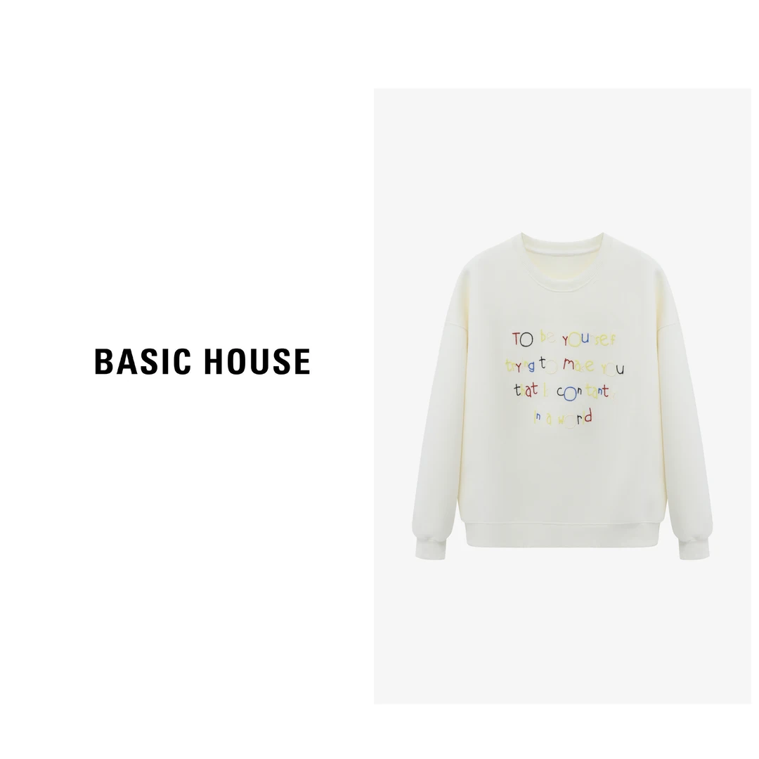 Basic House/百家好时尚百搭休闲女士卫衣-B0625H5B882