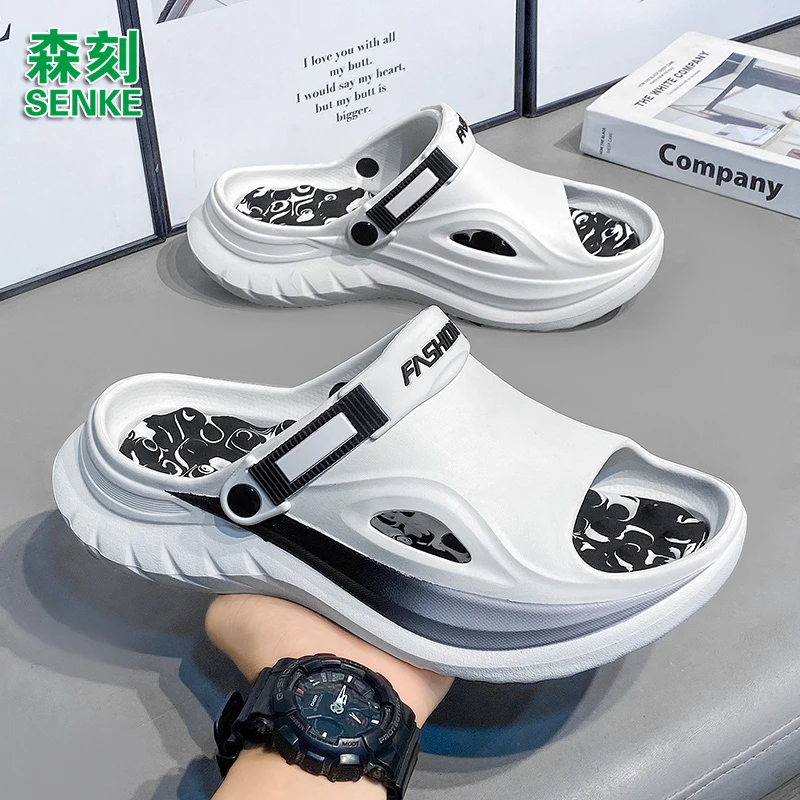 森刻凉鞋2025新款潮拖轻便柔软防滑防臭休闲百搭踩屎感男士拖鞋