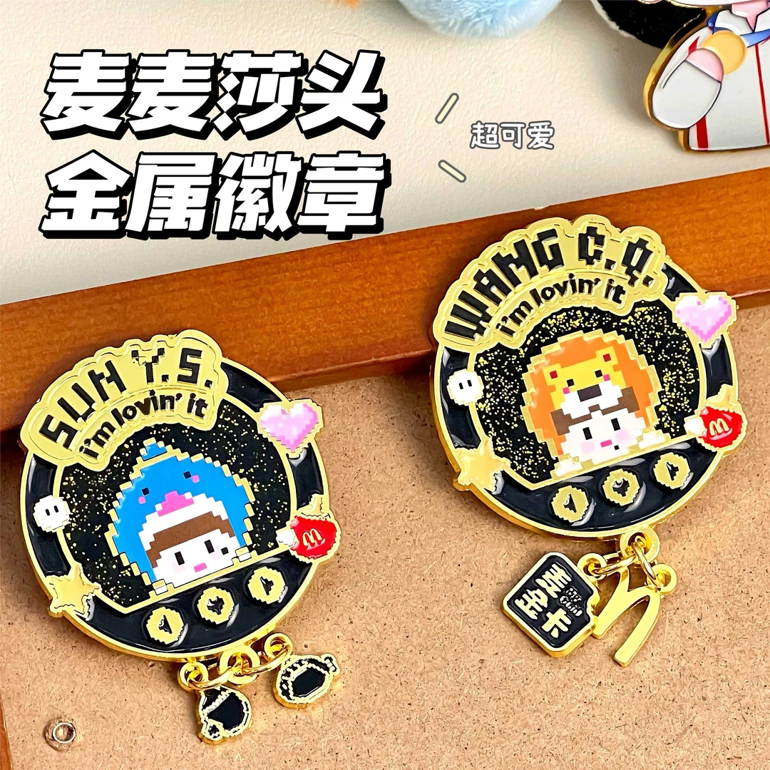 莎头组合王楚钦孙颖莎金属徽章可爱装饰胸针徽章收藏纪念闺蜜礼物