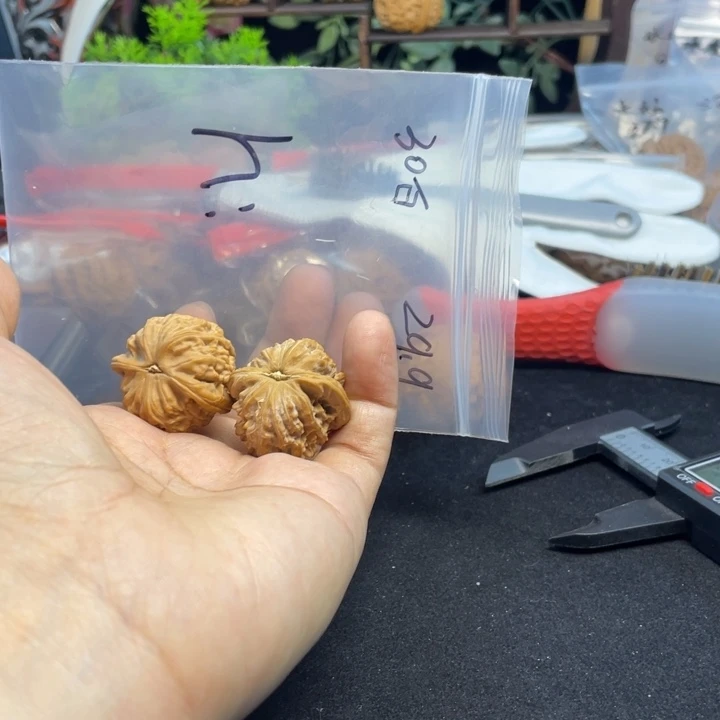 文玩核桃把件h白狮子