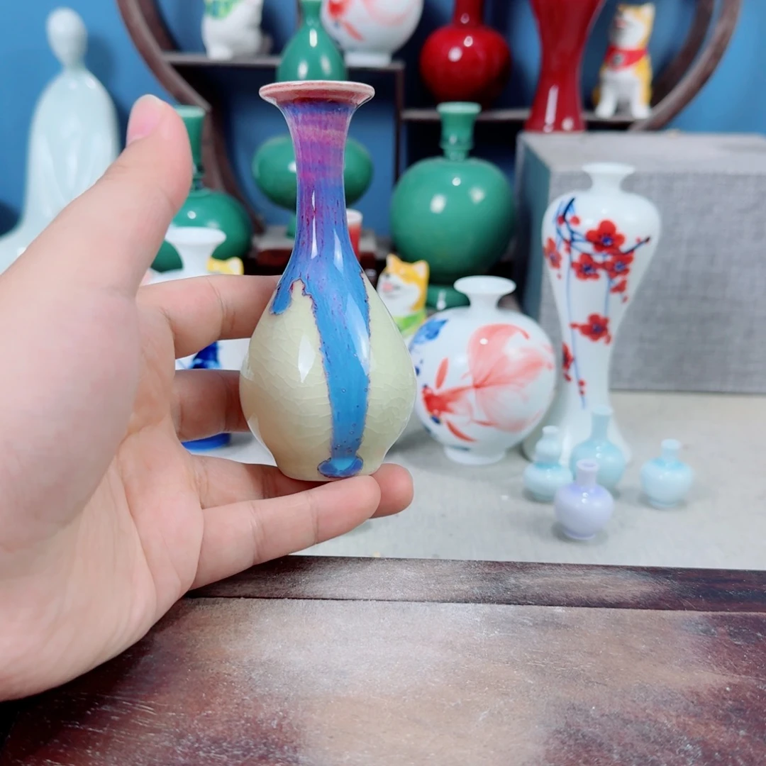 陶瓷手工小花器摆件