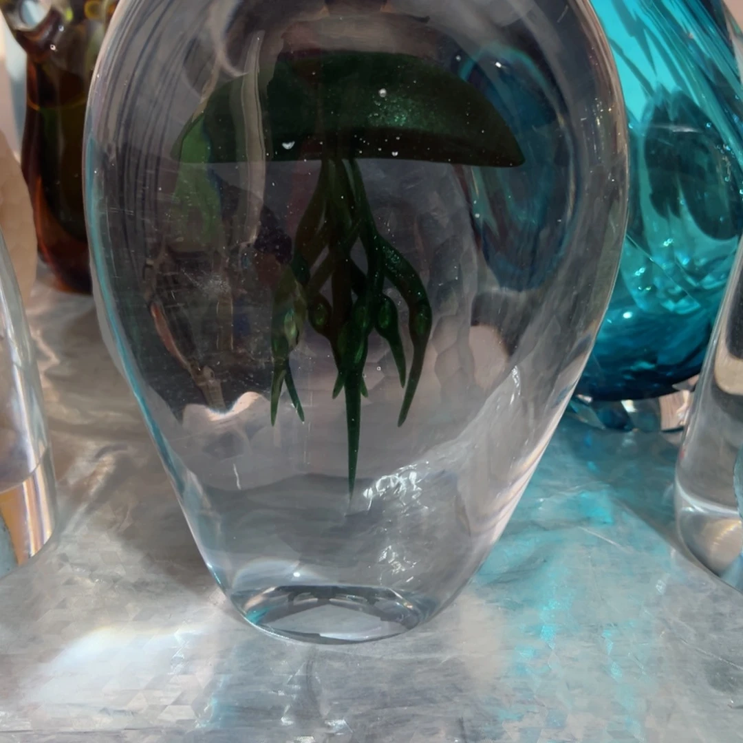 弘扬琉璃花器微瑕高度20