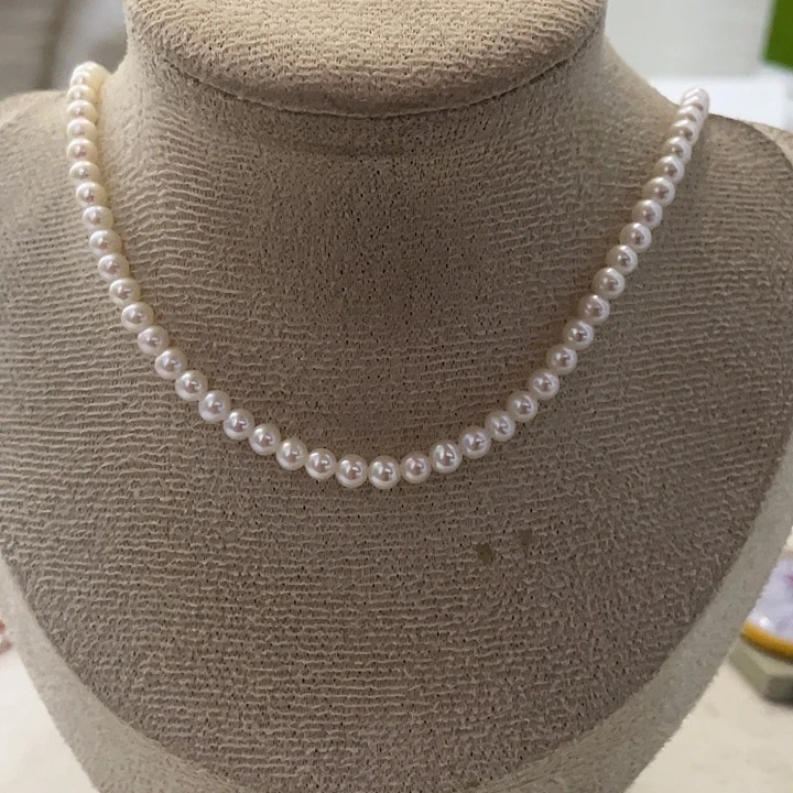 银S925镶嵌项链淡水珍珠