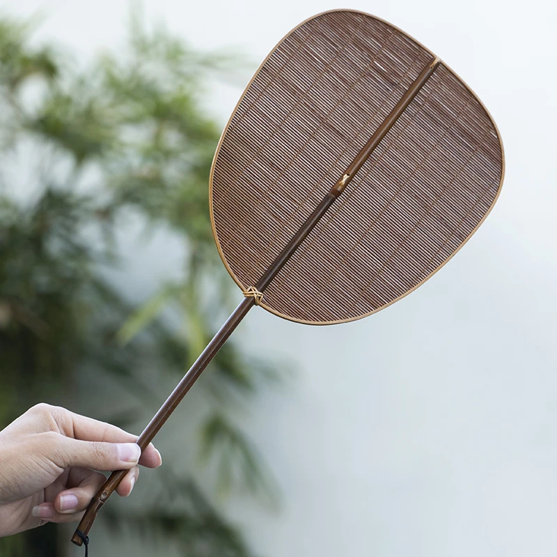 SZ036（邱师傅）竹丝青篦扇复古风竹制竹编扇子