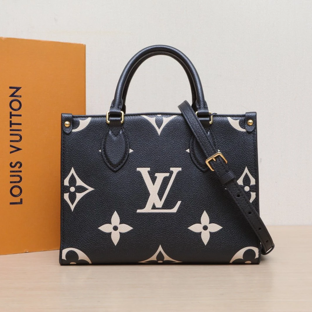 95新 LouisVuitton/路易威登 【念念】Onthego 小号 25 黑白包
