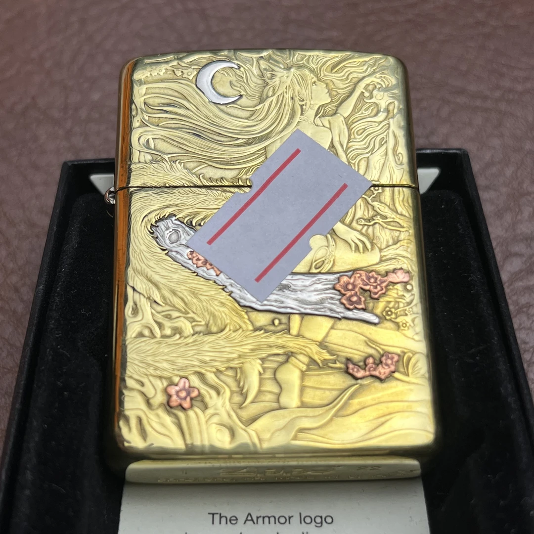 Zippo打火机正面破法者望月九尾背面鬼王九尾71