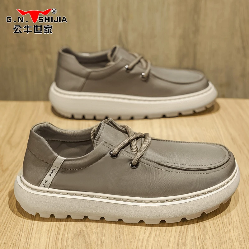 公牛世家男鞋夏季透气户外时尚百搭软底防滑上班低帮运动休闲潮鞋