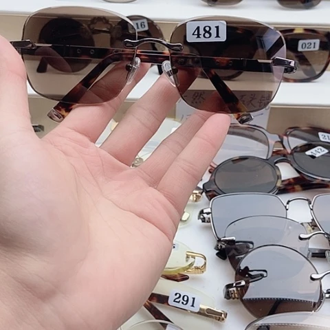 无框款天然水晶石镜