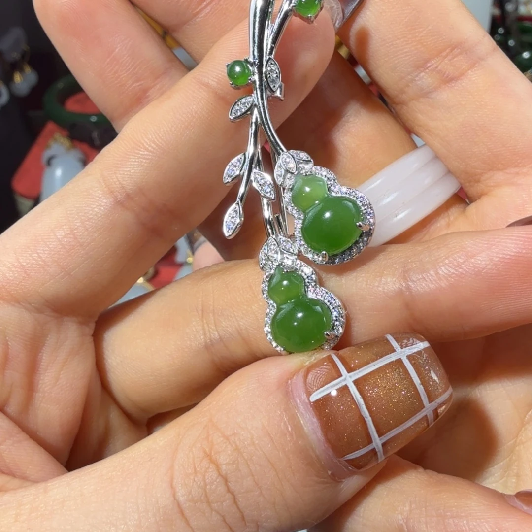 和田玉银S925镶嵌颈饰