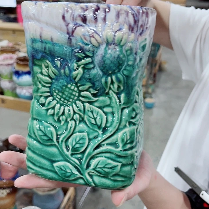 有孔，凑10元包邮陶瓷花盆发货！