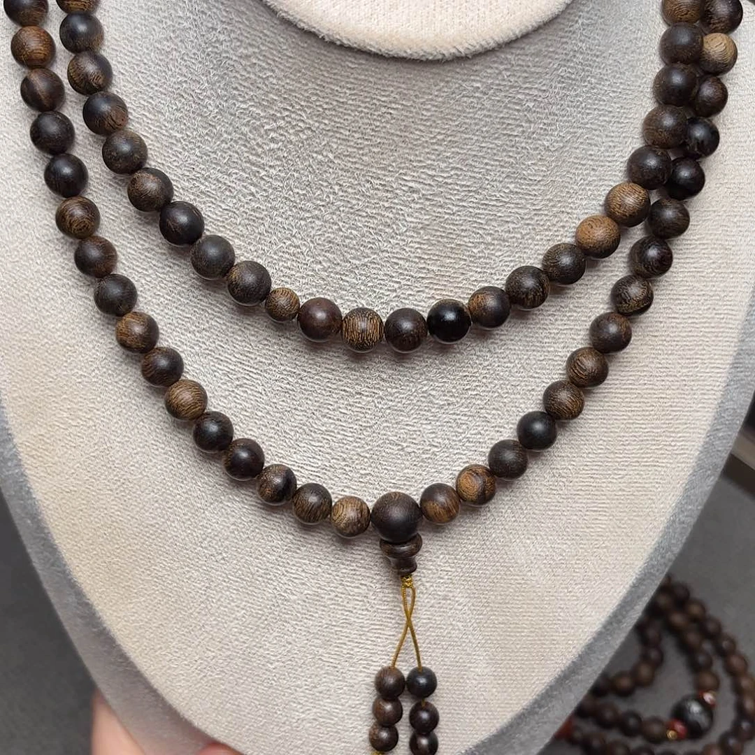 沉香手串越南芽庄瘤疤黄棋楠0.8✖️108