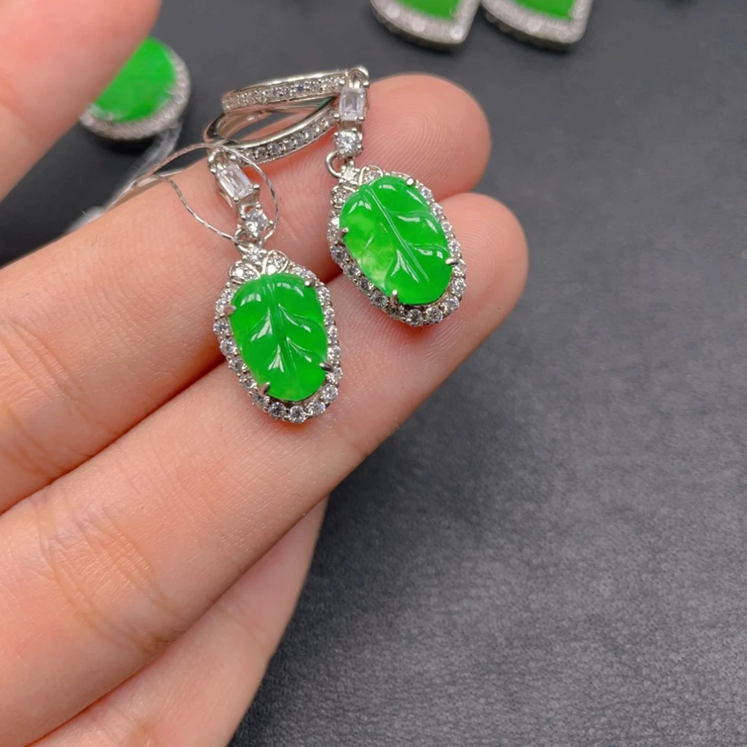 爱***心翡翠银S925镶嵌吊坠(不含链)