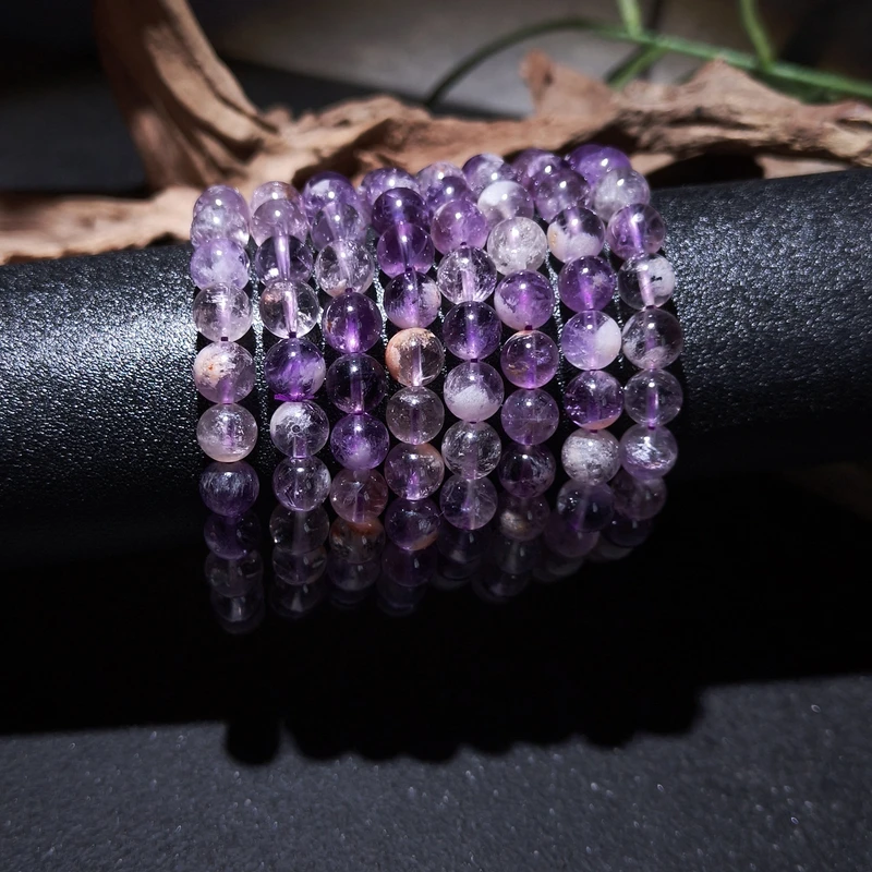 【黑胖珠宝】H0640 紫幽灵单圈手链 多样性发其一