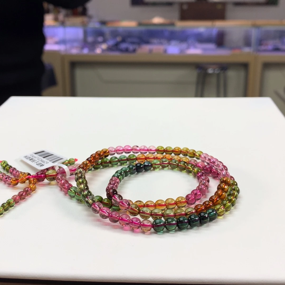 碧玺手链未镶嵌4.8毫米左右