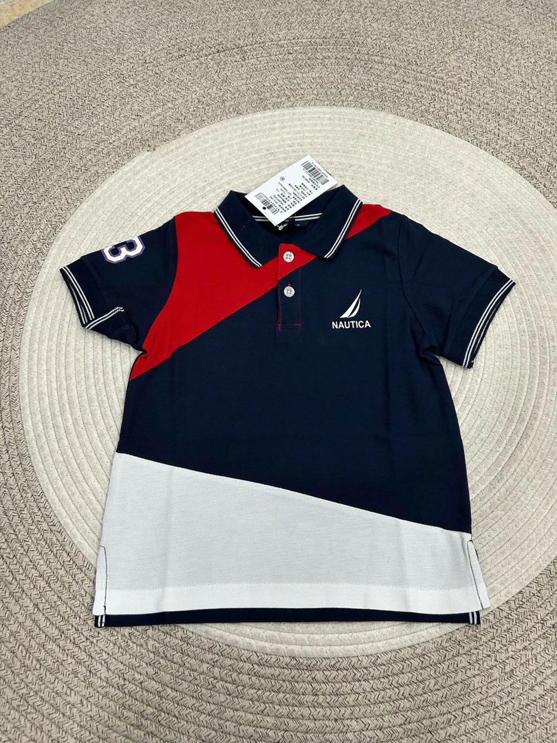 NAUTICA 诺帝卡童装夏季男童运动polo衫儿童纯棉短袖T恤