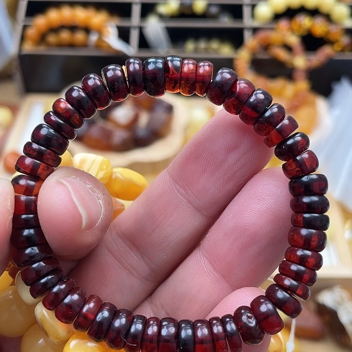 琥珀未镶嵌套链手串