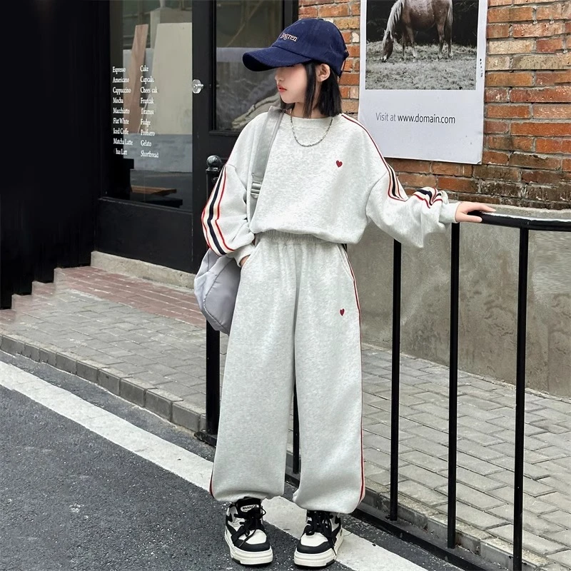 女童春秋款休闲套装2025新款儿童装中大童秋季洋气时髦卫衣两件套