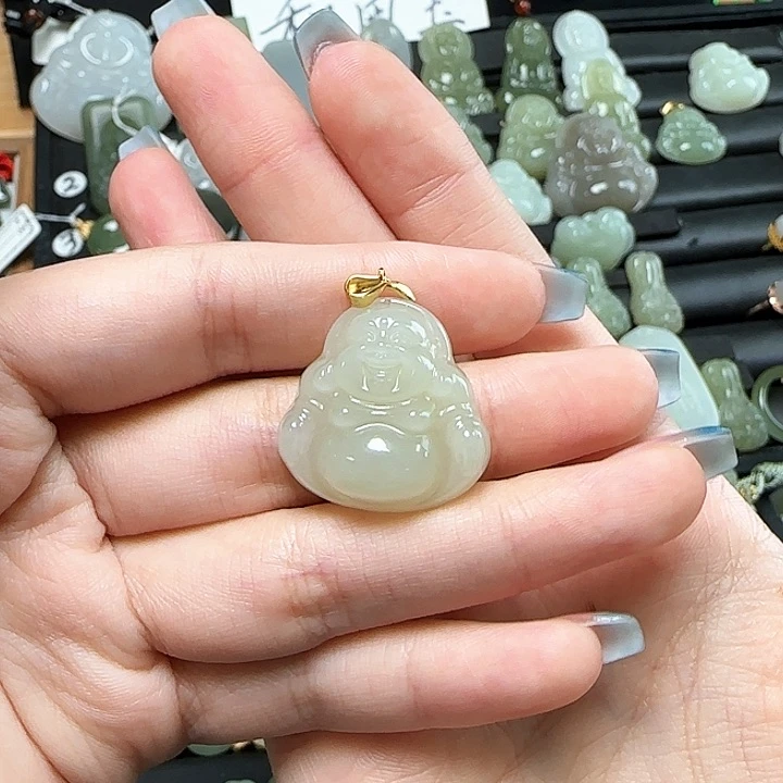 和田玉银S925镶嵌颈饰