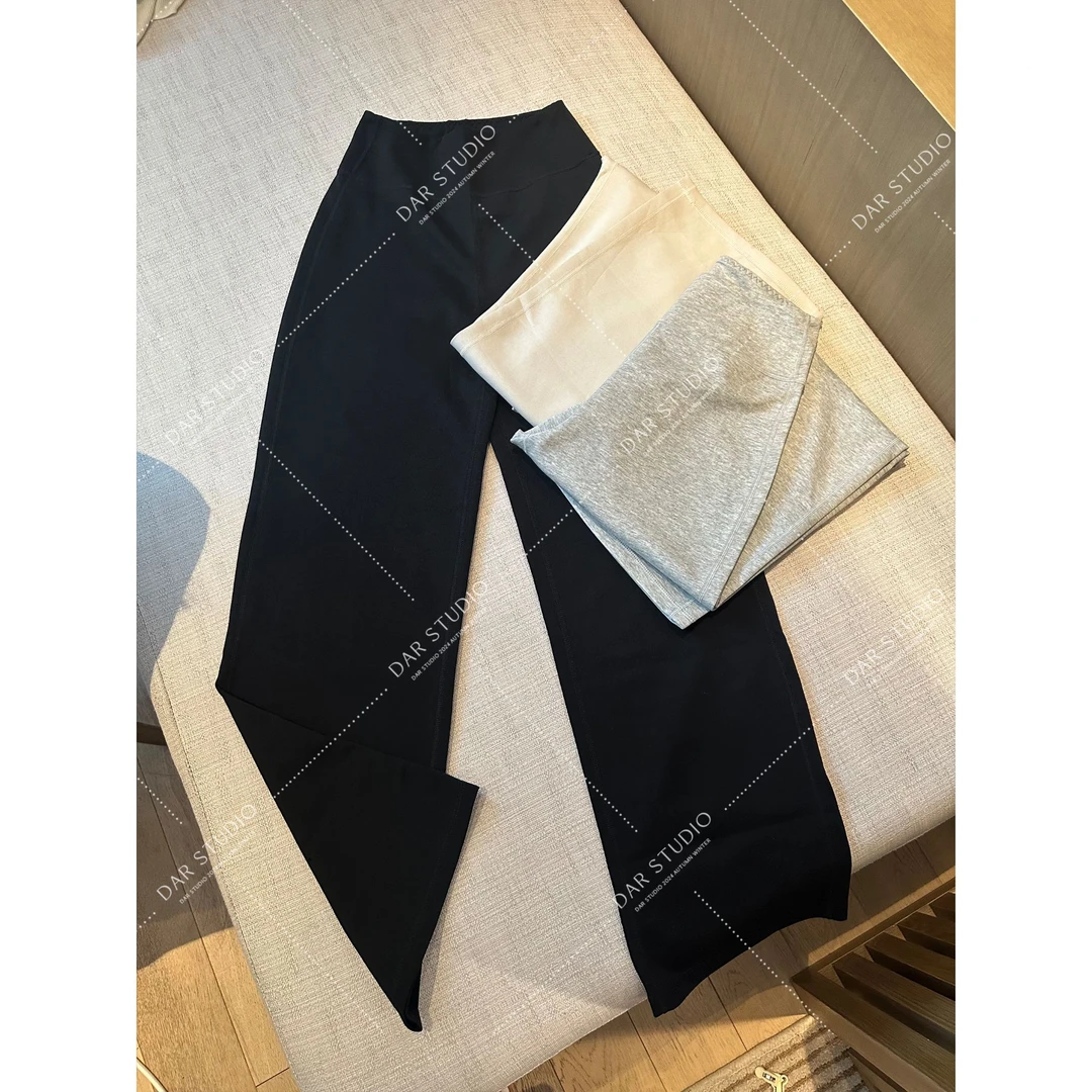 DAR STUDIO 深圳货【马蹄裤】2025春夏新款高腰直筒休闲裤84073