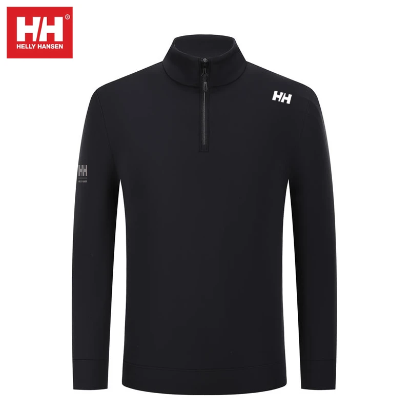 HH男户外运动居家休闲亲肤半拉链立领长袖T恤航海风休闲舒适卫衣