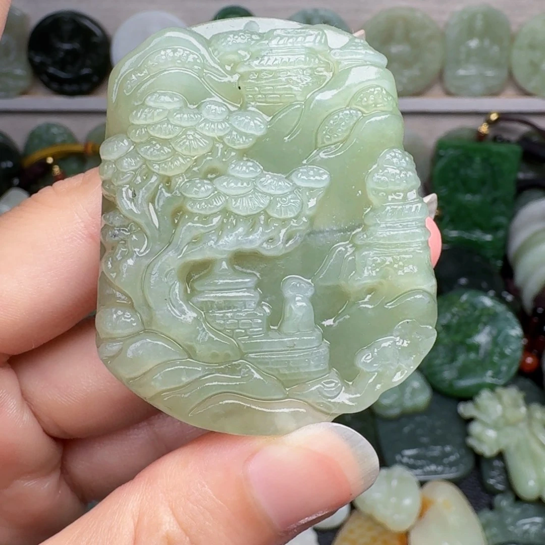 和田玉未镶嵌颈饰