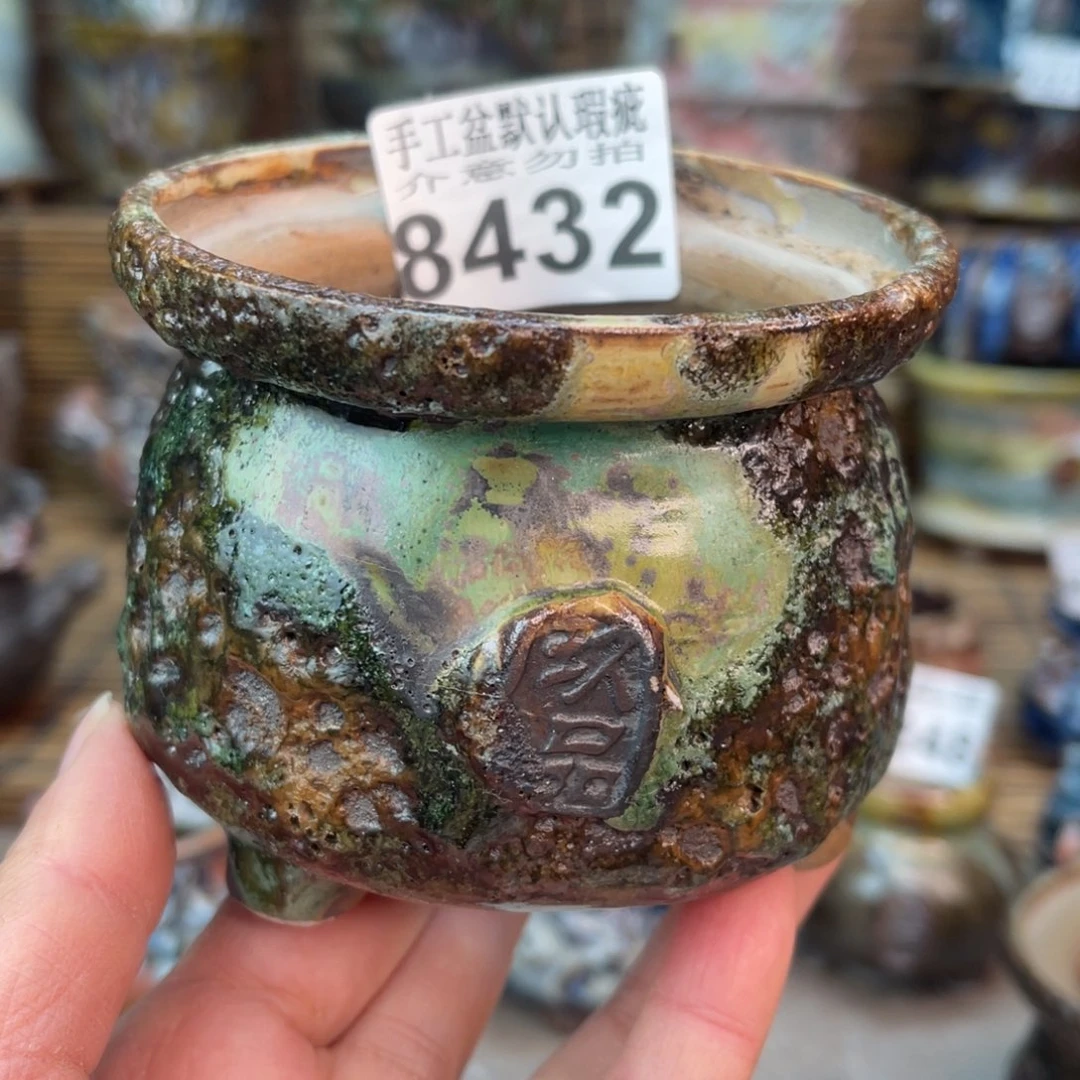 手工花盆默认瑕疵完美者勿拍