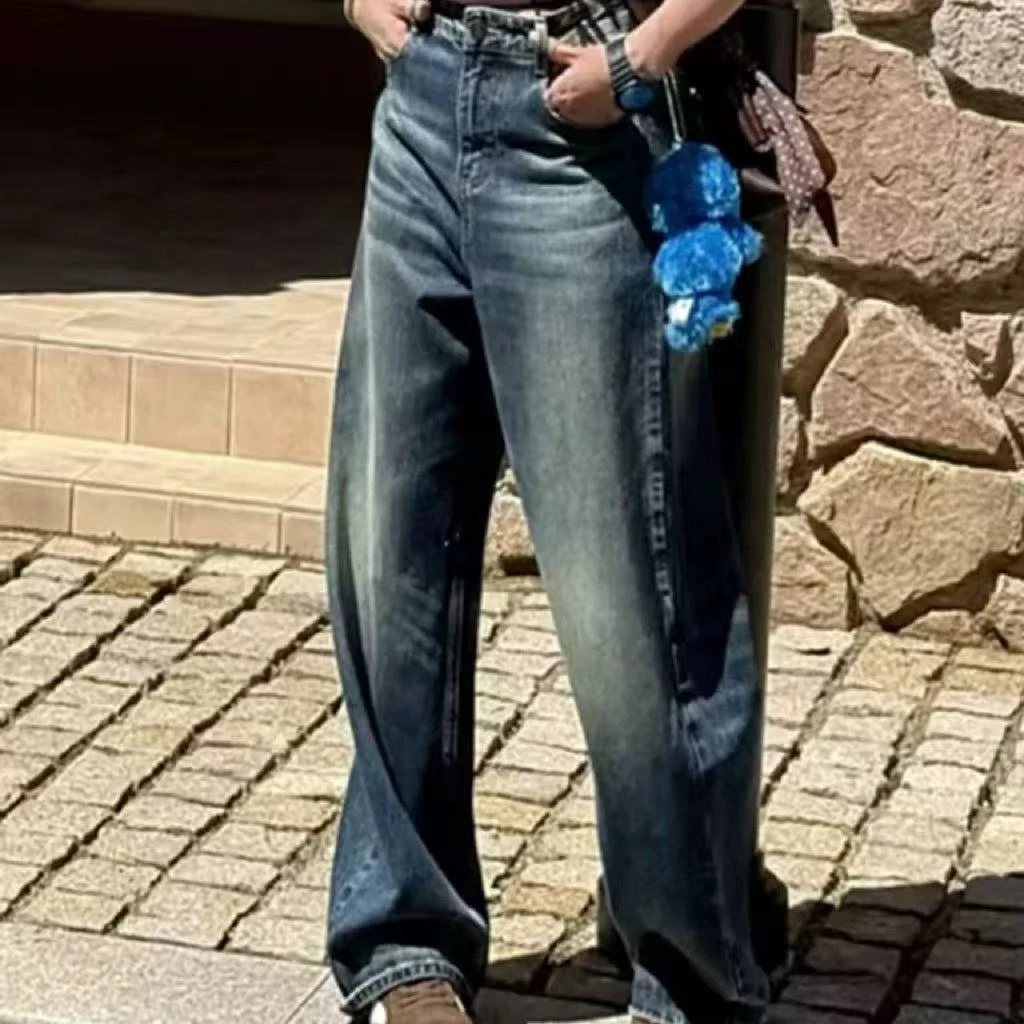 【WJ】秋款玉2560牛仔弯刀裤阔腿牛仔裤（3-6）