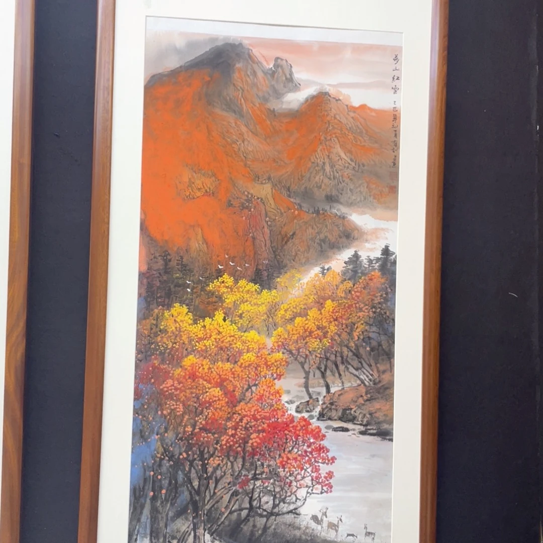 国画手绘国画，精品山水，画心，